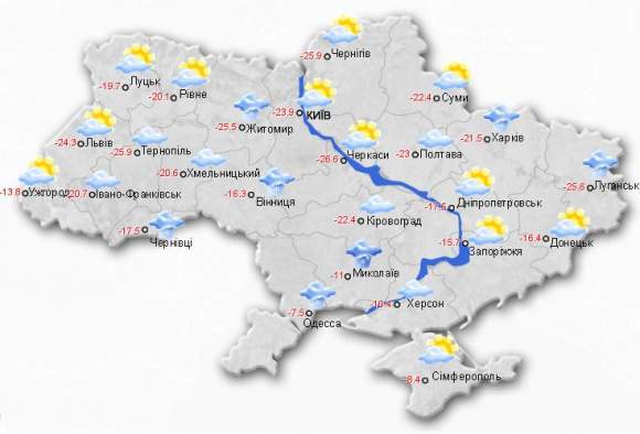 Зранку в Черкаській області було зафіксовано найнижчу температуру повітря в Україні